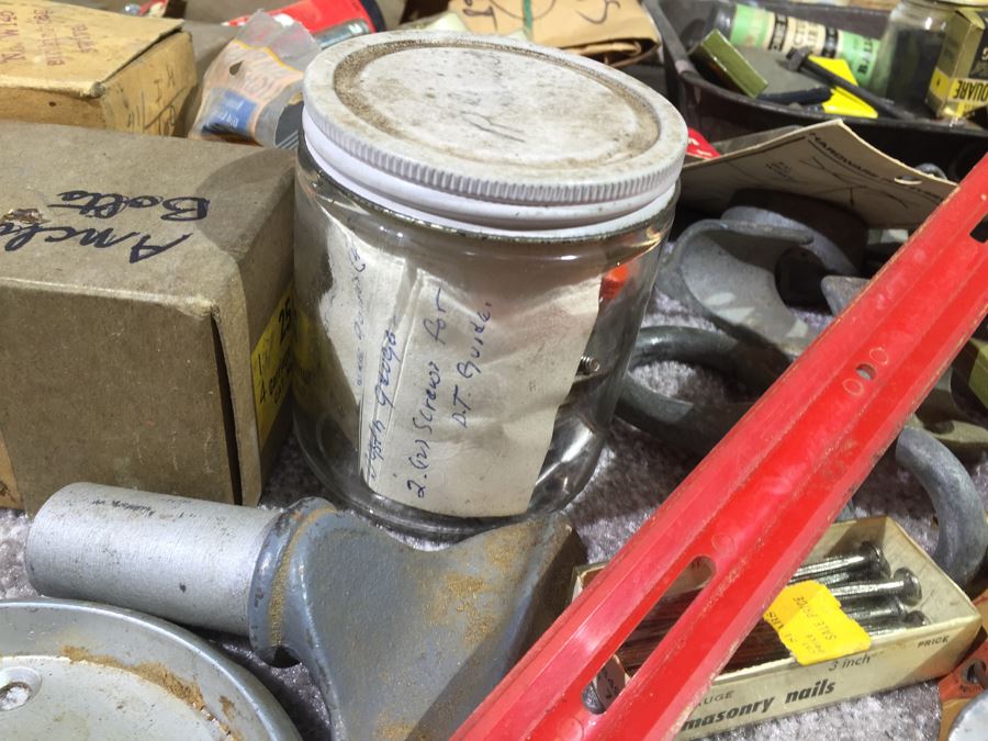 Huge Lot Of Various Tools And Hardware Plus Vintage Bike Seat [Photo 7]