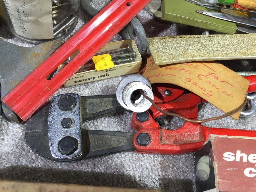 Huge Lot Of Various Tools And Hardware Plus Vintage Bike Seat [Photo 27]
