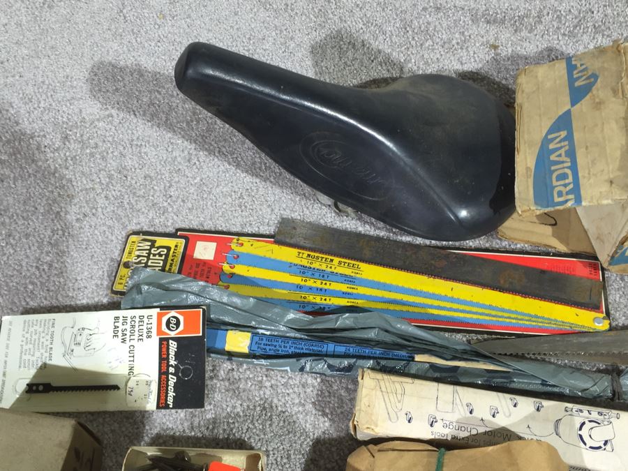 Huge Lot Of Various Tools And Hardware Plus Vintage Bike Seat [Photo 23]