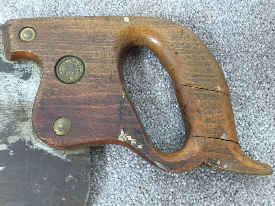 Large Vintage Lumberjack Wood Hand Saw [Photo 2]