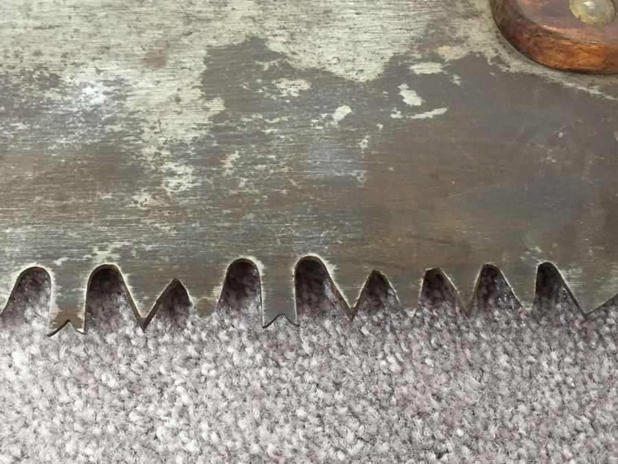 Large Vintage Lumberjack Wood Hand Saw [Photo 6]