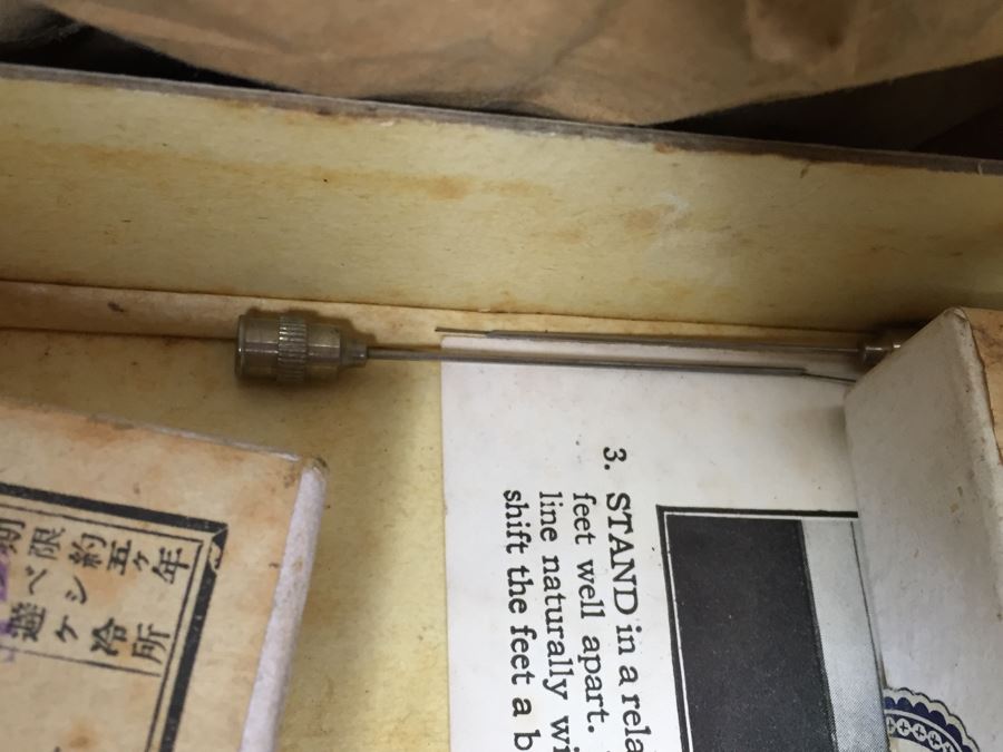 Historical World War II Military Medical Trunk With Japanese Writing Filled With Medical Supplies And Accessories Including Japanese Drugs [Photo 65]