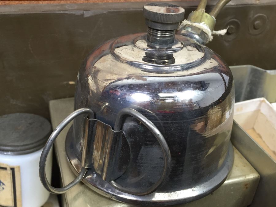 Historical World War II Military Medical Trunk With Japanese Writing Filled With Medical Supplies And Accessories Including Japanese Drugs [Photo 84]