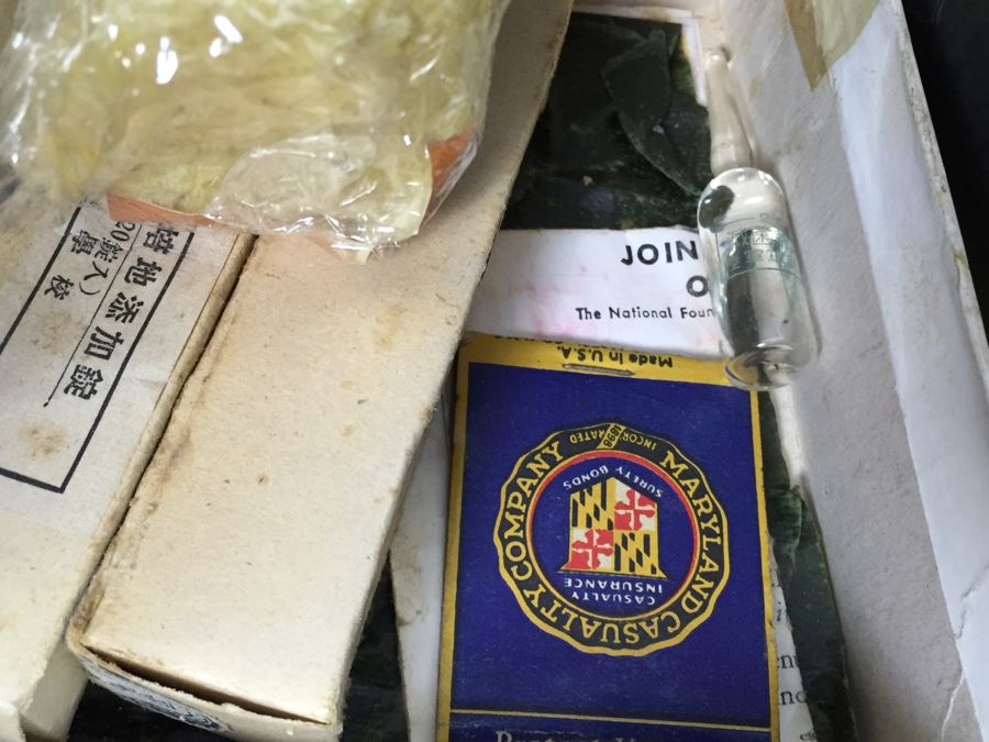 Historical World War II Military Medical Trunk With Japanese Writing Filled With Medical Supplies And Accessories Including Japanese Drugs [Photo 54]