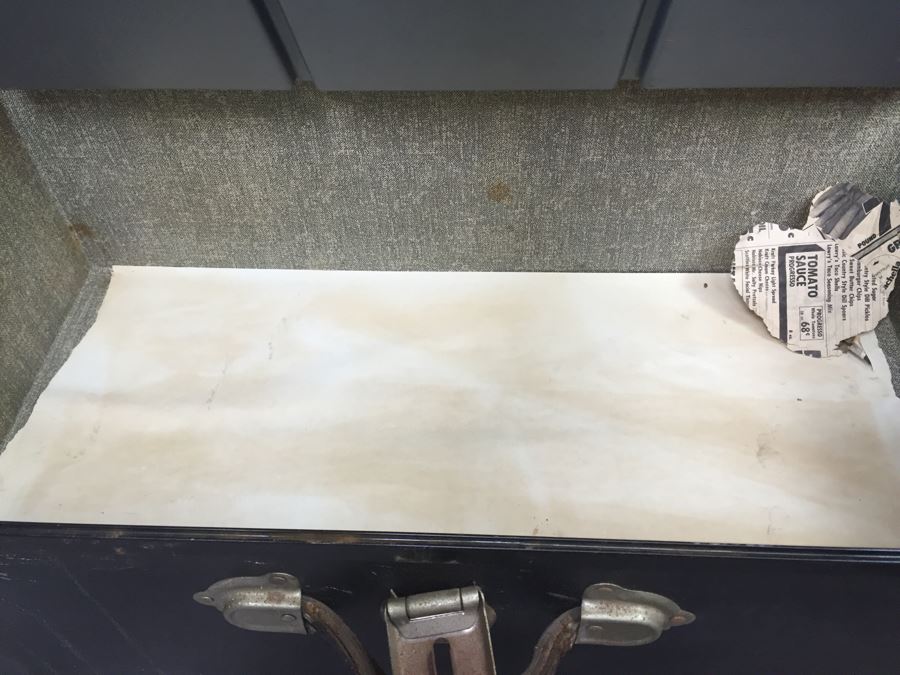 Vintage Black Trunk With Tray [Photo 7]