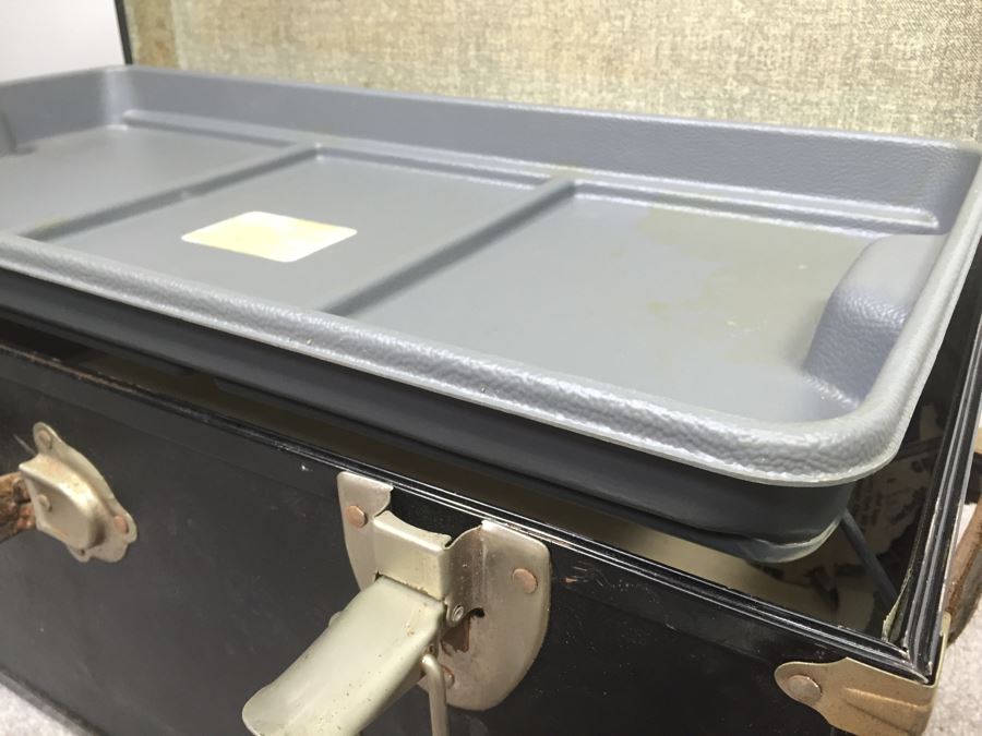 Vintage Black Trunk With Tray [Photo 8]