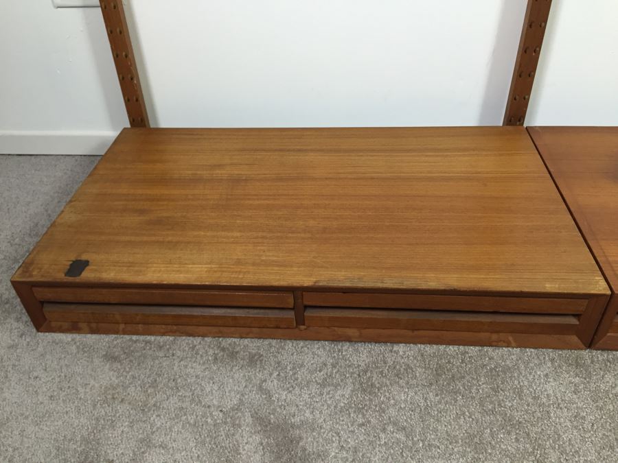 Danish Modern Mid-Century Teak Wall Unit Floating Desks And Shelves By Poul Cadovius Cado System [Photo 13]
