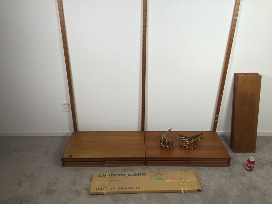 Danish Modern Mid-Century Teak Wall Unit Floating Desks And Shelves By Poul Cadovius Cado System [Photo 4]