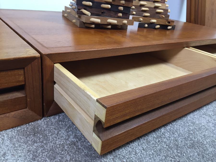 Danish Modern Mid-Century Teak Wall Unit Floating Desks And Shelves By Poul Cadovius Cado System [Photo 2]