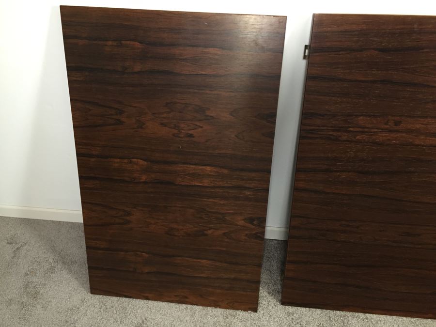 Danish Modern Mid-Century Rosewood Wall Unit With Rosewood Drop-Leaf Table And 2 Rosewood Shelves By Poul Cadovius Cado System (See Note) [Photo 6]