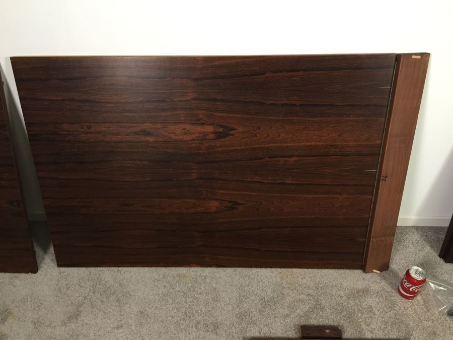 Danish Modern Mid-Century Rosewood Wall Unit With Rosewood Drop-Leaf Table And 2 Rosewood Shelves By Poul Cadovius Cado System (See Note) [Photo 5]