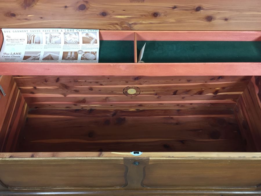 Vintage 1955 Lane Cedar Chest With Hidden Drawer