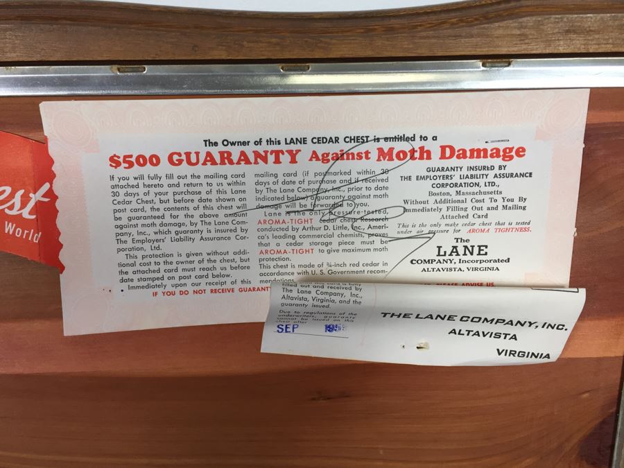 Vintage 1955 Lane Cedar Chest With Hidden Drawer [Photo 11]