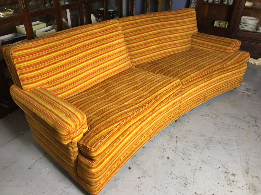 Vintage Curved Back Sofa By Valentine-Seaver Needs New Upholstery [Photo 4]