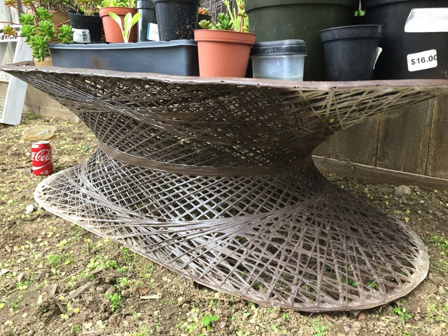 Metal Loveseat Sofa Filled With Potted Succulents [Photo 6]