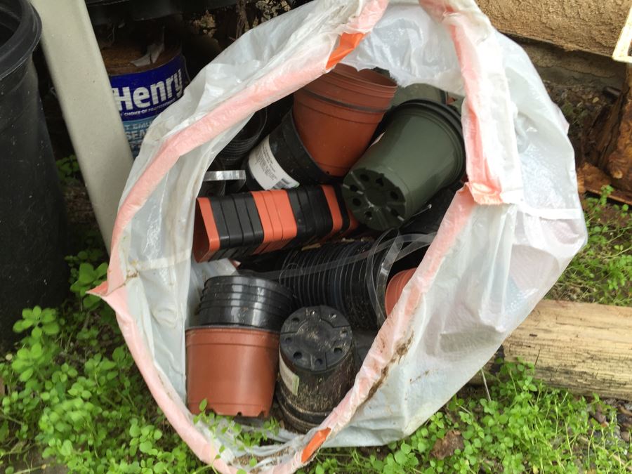 Outdoor Metal And Glass Table Loaded With Succulents And New Plastic Pots See All Photos [Photo 3]