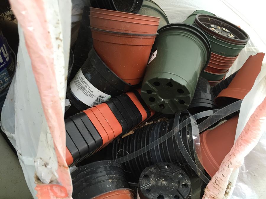 Outdoor Metal And Glass Table Loaded With Succulents And New Plastic Pots See All Photos [Photo 23]