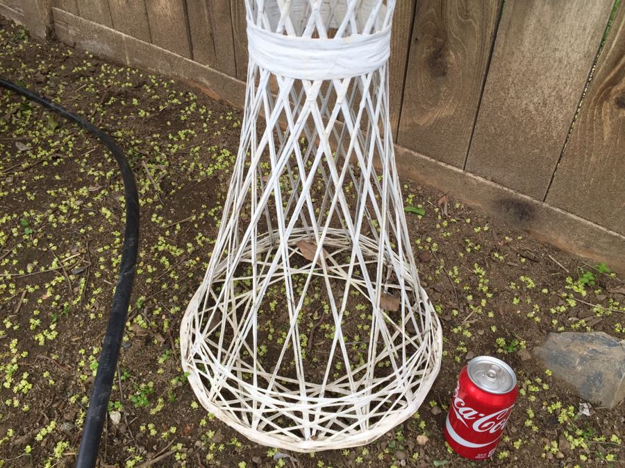 Outdoor White Plant Stand With Succulents [Photo 2]