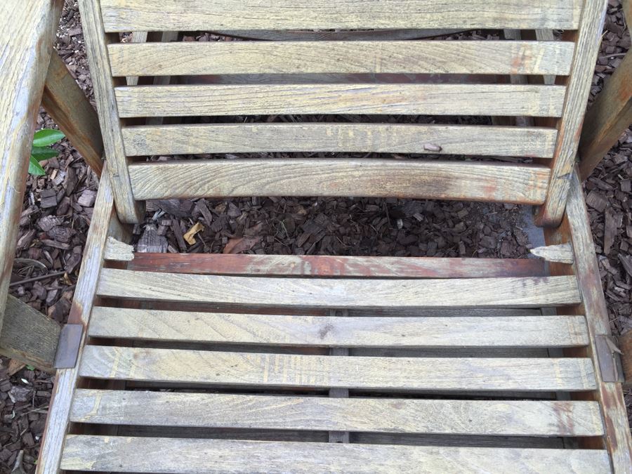 Outdoor Teak Chaise Lounge Chair [Photo 3]