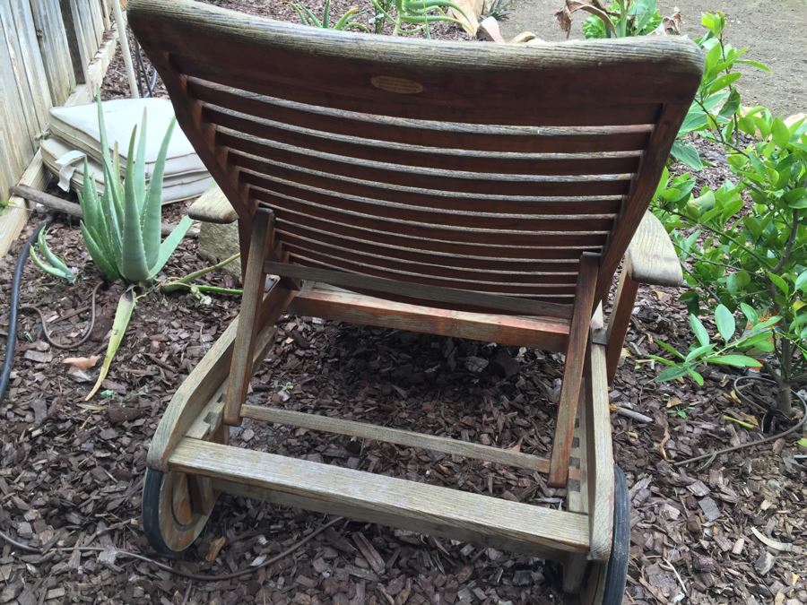 Outdoor Teak Chaise Lounge Chair [Photo 2]