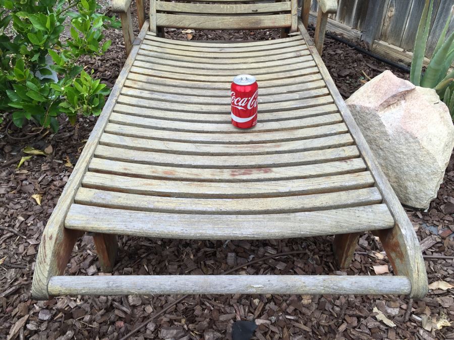 Outdoor Teak Chaise Lounge Chair [Photo 5]