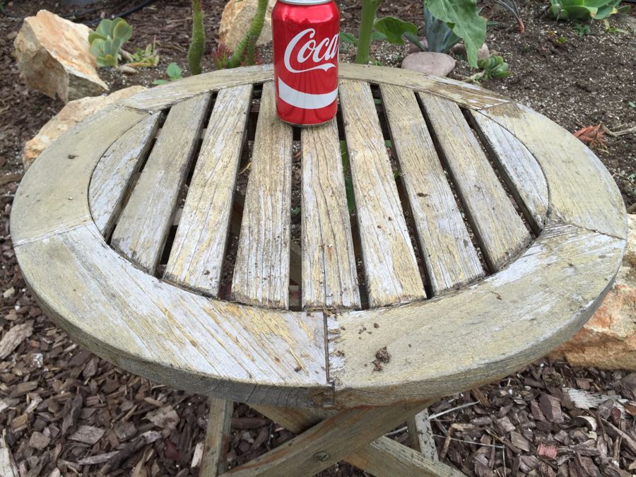Outdoor Teak Round Side Table [Photo 3]