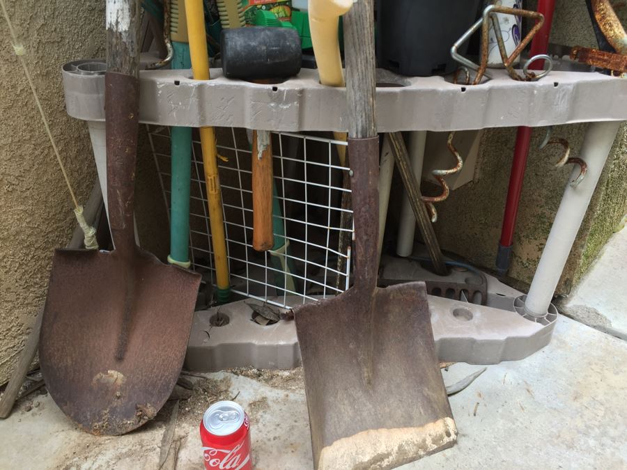 Garden Tool Lot With Shovels, Rakes, Tree Trimmer [Photo 6]