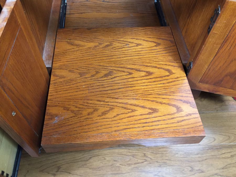 Wooden Credenza Entertainment Center Cabinet May Be Used As A Coffee Table [Photo 13]