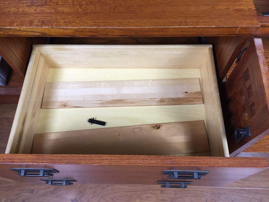 Wooden Credenza Entertainment Center Cabinet May Be Used As A Coffee Table [Photo 12]