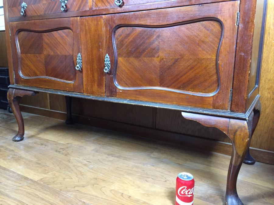 Antique Sideboard Cabinet With Mirror [Photo 14]