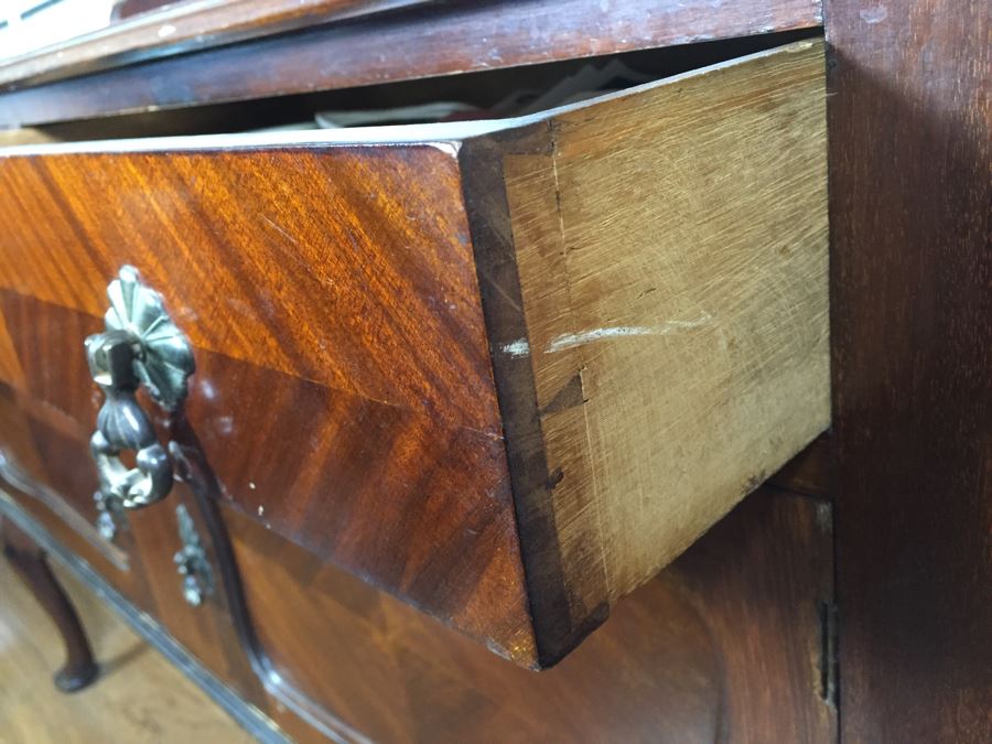 Antique Sideboard Cabinet With Mirror