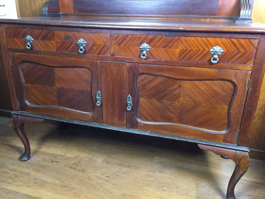 Antique Sideboard Cabinet With Mirror [Photo 6]