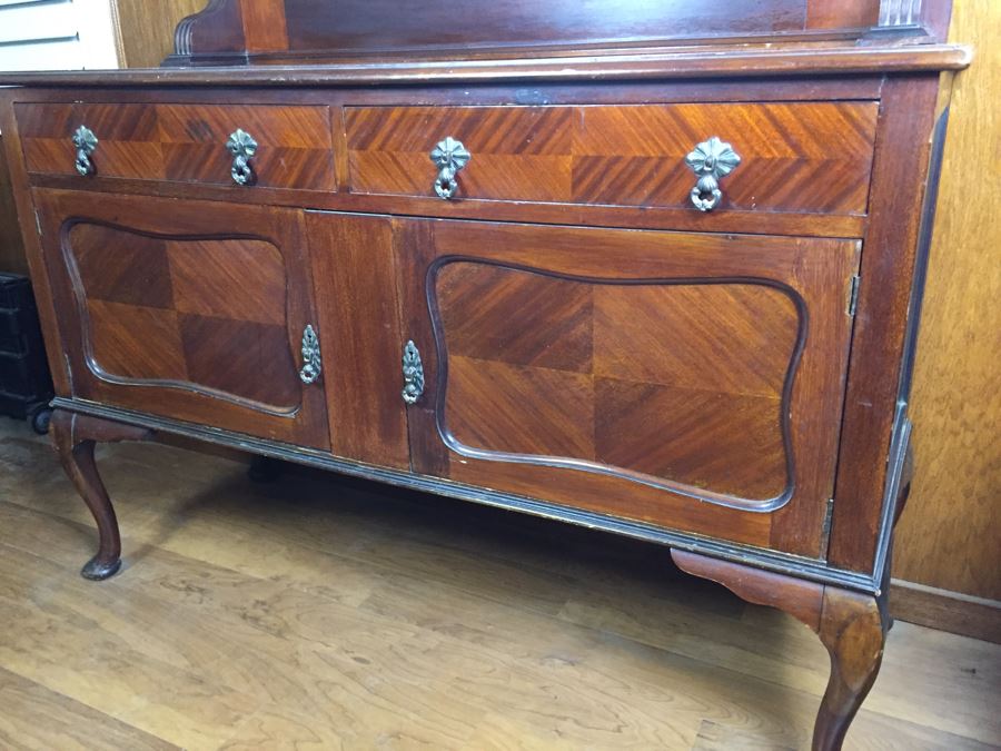 Antique Sideboard Cabinet With Mirror [Photo 8]
