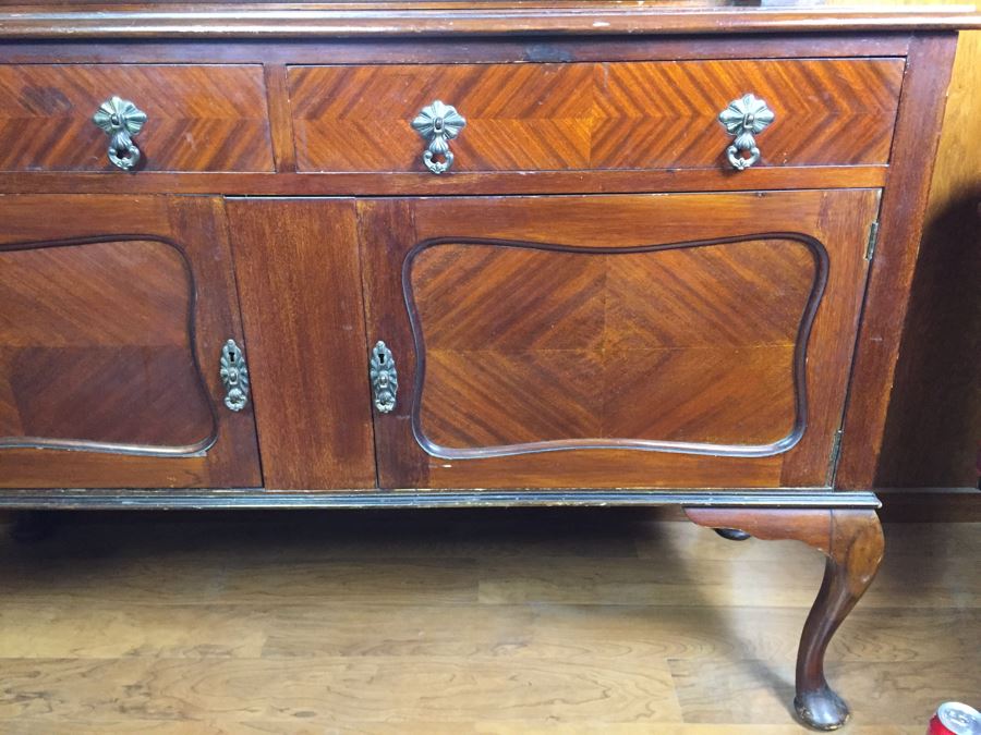 Antique Sideboard Cabinet With Mirror [Photo 12]