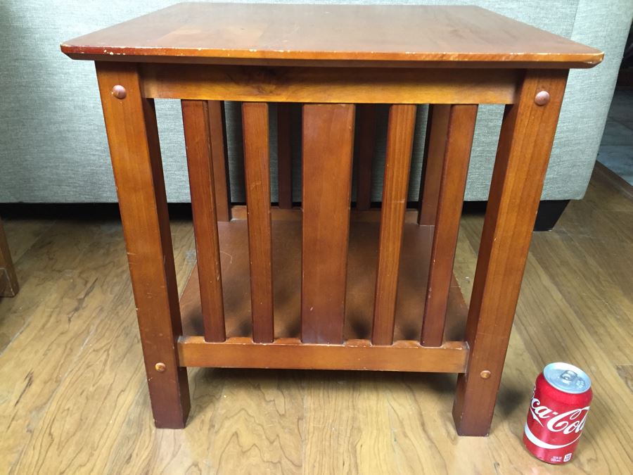 Two-Tier Wooden Side Table [Photo 6]