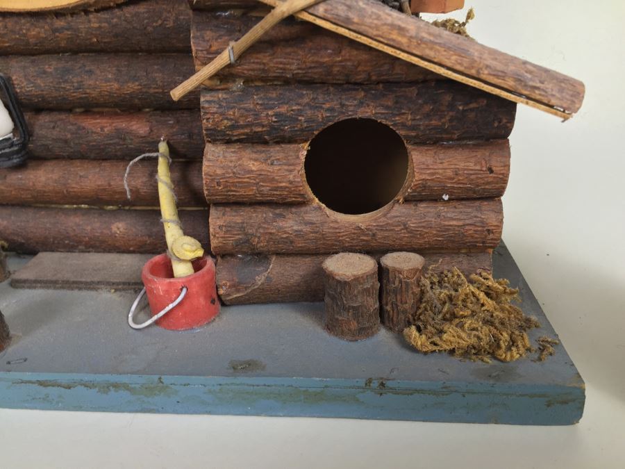 (3) Wooden Crafted Log Cabin Style Bird Houses [Photo 17]