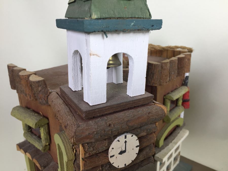 (3) Wooden Crafted Log Cabin Style Bird Houses [Photo 6]