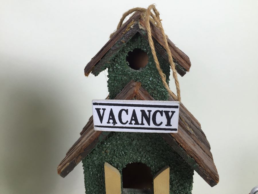 (2) Crafted Wooden Bird Houses [Photo 4]