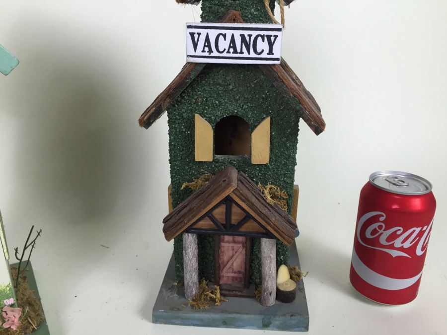 (2) Crafted Wooden Bird Houses [Photo 2]