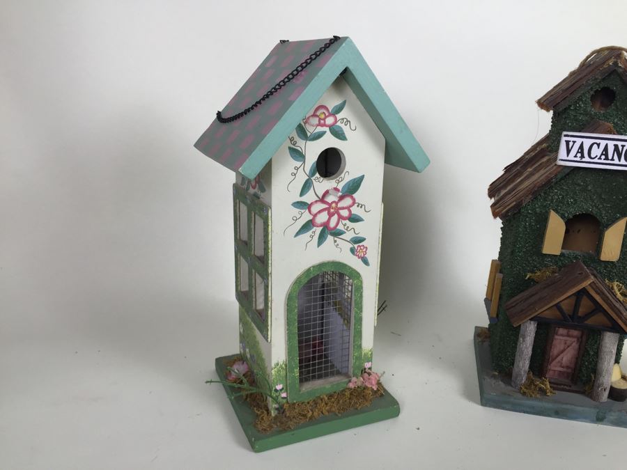 (2) Crafted Wooden Bird Houses [Photo 3]