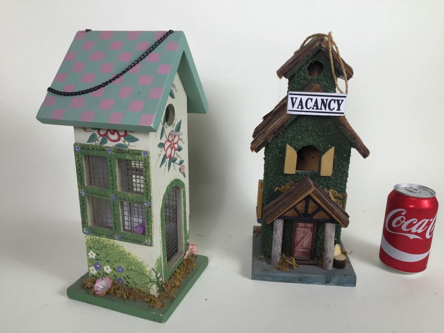 (2) Crafted Wooden Bird Houses [Photo 7]