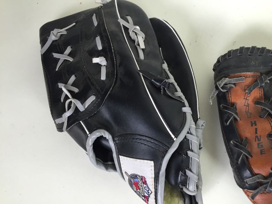 (5) Adult And Kid's Size Baseball Gloves