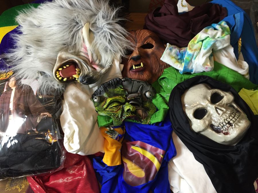 Huge Halloween Mask Costume And Decoration Lot [Photo 1]