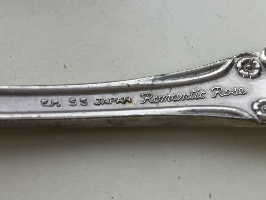 Silver Plated Flatware Set From Japan Romantic Rose With A Few Other Pieces Mixed In [Photo 3]