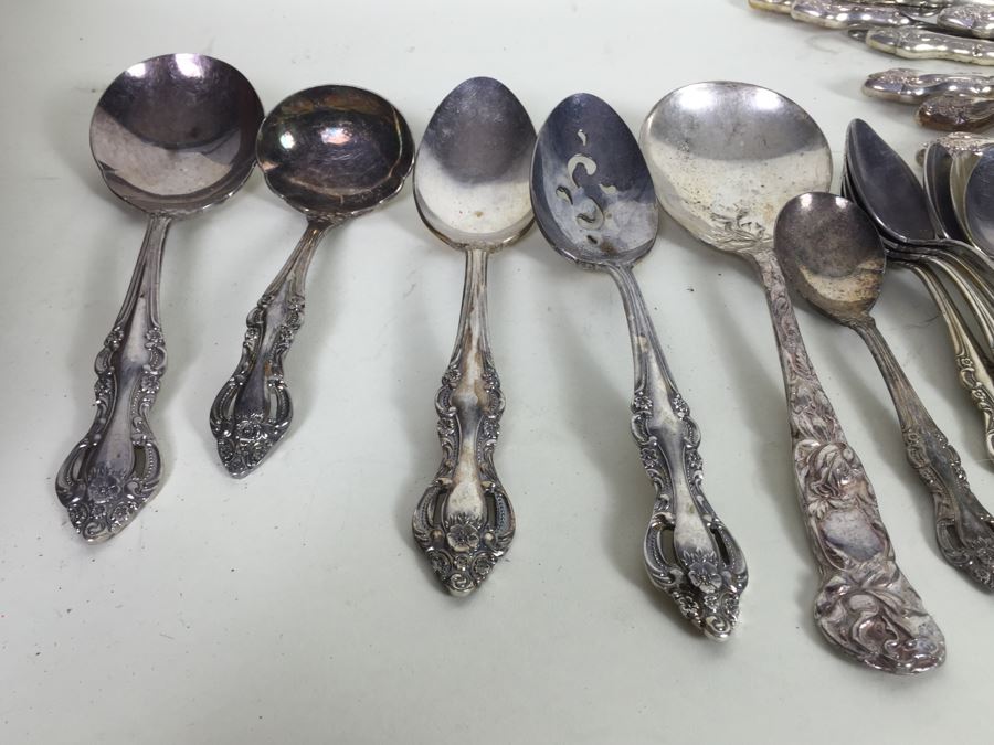 Silver Plated Flatware Set From Japan Romantic Rose With A Few Other Pieces Mixed In [Photo 10]