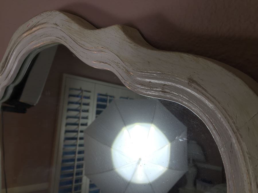 Shabby Chic White Bassett Furniture Dresser With Nightstand And Mirror [Photo 11]