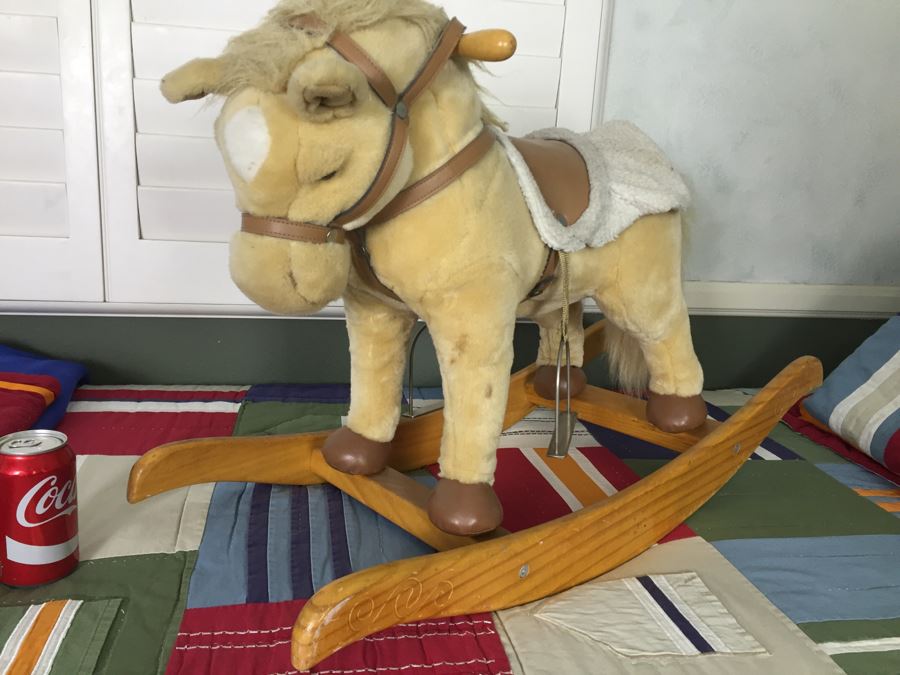 Chrisha Playful Plush Rocking Horse [Photo 1]
