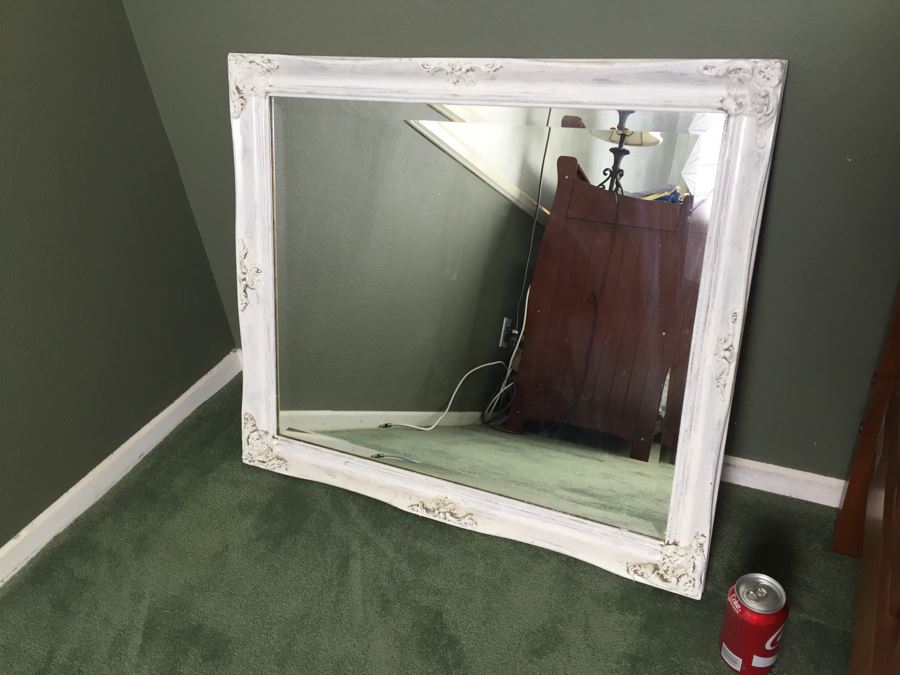 White Shabby Chic Beveled Glass Mirror [Photo 5]