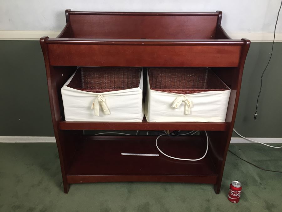 Wooden Baby Changing Table With Baskets [Photo 1]