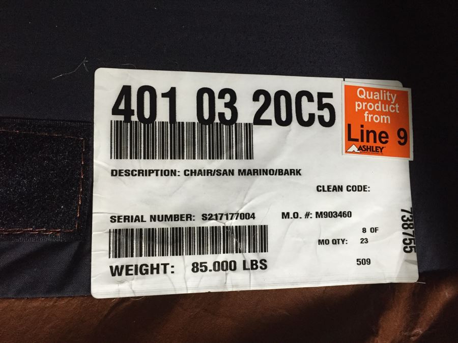 Ashley Furniture Comfortable Light Brown Leather Armchair [Photo 3]